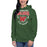 Woman wearing The Woodlands High School Forest Green Premium Unisex Hoodie 203