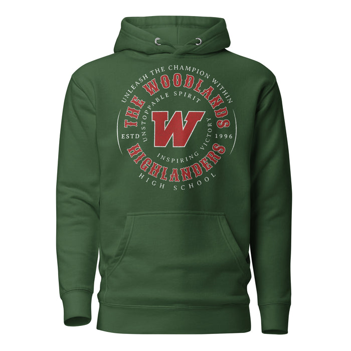 The Woodlands High School Forest Green Premium Unisex Hoodie 213