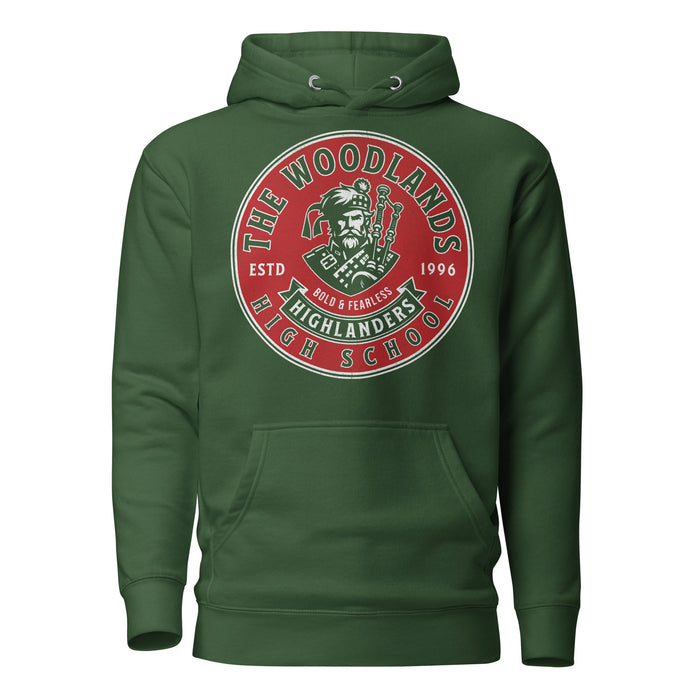 The Woodlands High School Forest Green Premium Unisex Hoodie 214