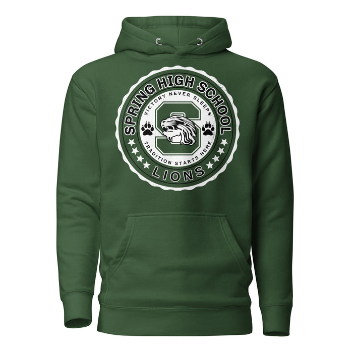 Spring High School Lions Forest Green Premium Unisex Hoodie 216