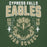Close-up view of Cypress Falls High School Eagles Forest Green Premium Unisex Hoodie 204