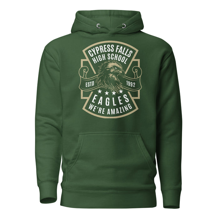 Cypress Falls High School Eagles Forest Green Premium Unisex Hoodie 207