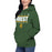 Woman wearing a Klein Forest High School Premium Unisex Forest Green Hoodie 07