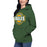 Woman wearing a Klein Forest High School Premium Unisex Forest Green Hoodie 11