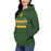 Woman wearing a Klein Forest High School Premium Unisex Forest Green Hoodie 23