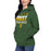 Woman wearing a Klein Forest High School Premium Unisex Forest Green Hoodie 29