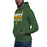 Man wearing a Klein Forest High School Premium Unisex Forest Green Hoodie 29