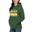 Woman wearing a Klein Forest High School Premium Unisex Forest Green Hoodie 31