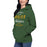 Woman wearing a Klein Forest High School Premium Unisex Forest Green Hoodie 34