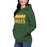 Woman wearing a Klein Forest High School Premium Unisex Forest Green Hoodie 35