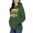 Woman wearing a Klein Forest High School Premium Unisex Forest Green Hoodie 48