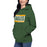 Woman wearing a Klein Forest High School Premium Unisex Forest Green Hoodie 72