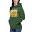 Woman wearing a Klein Forest High School Premium Unisex Forest Green Hoodie 86