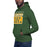 Man wearing a Klein Forest High School Premium Unisex Forest Green Hoodie 86