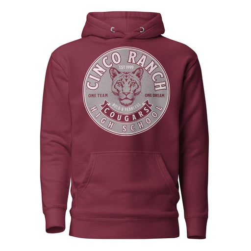 Cinco Ranch High School Cougars Premium Maroon Hoodie 204