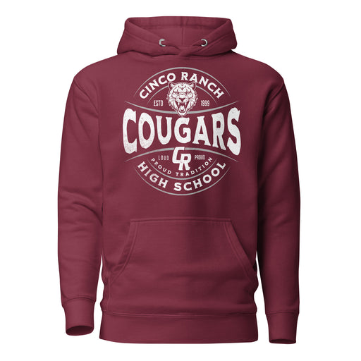 Cinco Ranch High School Cougars Premium Maroon Hoodie 205