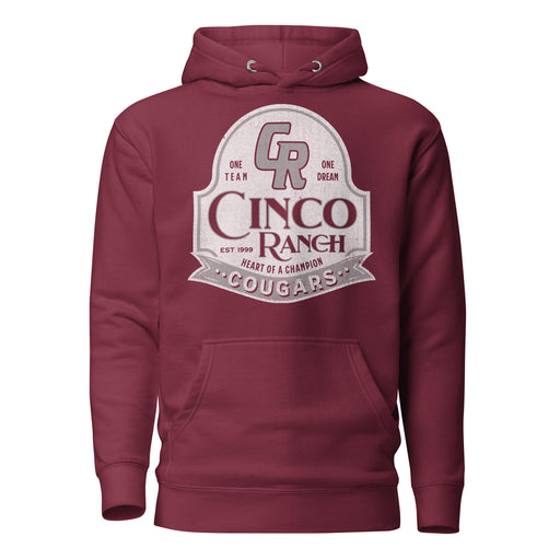 Cinco Ranch High School Cougars Premium Maroon Hoodie 207