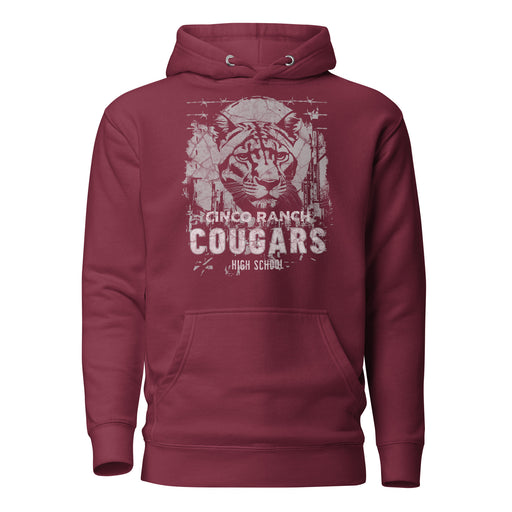 Cinco Ranch High School Cougars Premium Maroon Hoodie 209