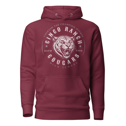 Cinco Ranch High School Cougars Premium Maroon Hoodie 217