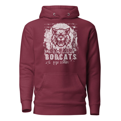 Cy-Fair High School Bobcats Maroon Premium Unisex Hoodie 202