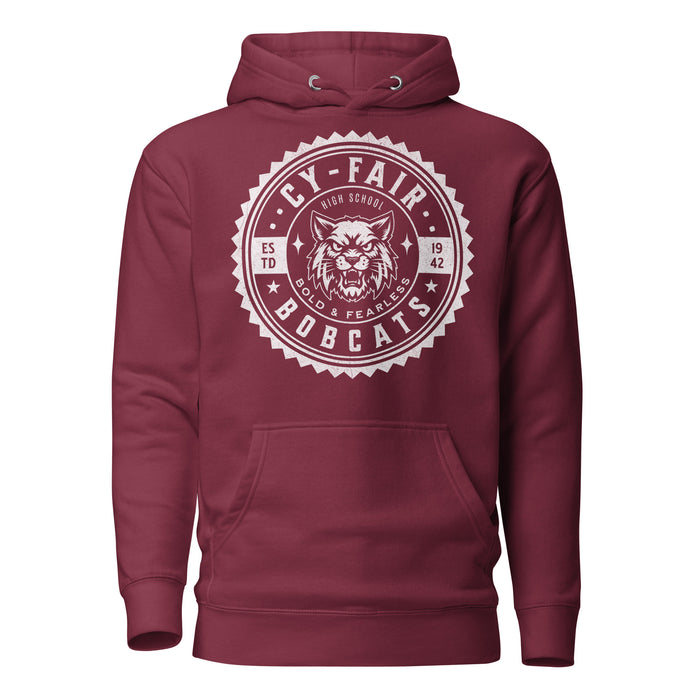 Cy-Fair High School Bobcats Maroon Premium Unisex Hoodie 203