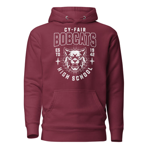 Cy-Fair High School Bobcats Maroon Premium Unisex Hoodie 204