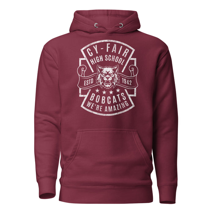 Cy-Fair High School Bobcats Maroon Premium Unisex Hoodie 207