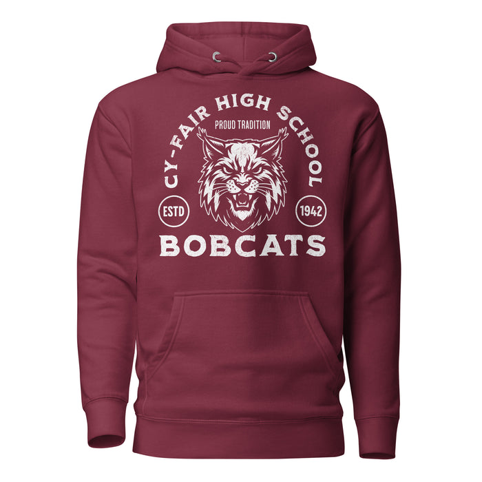 Cy-Fair High School Bobcats Maroon Premium Unisex Hoodie 208