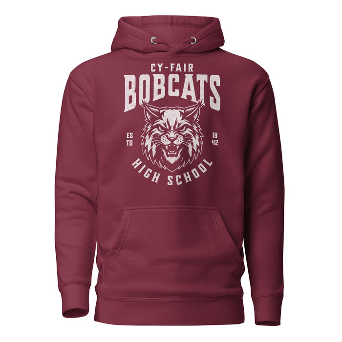 Cy-Fair High School Bobcats Maroon Premium Unisex Hoodie 213