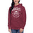 Woman wearing Cy-Fair High School Bobcats Maroon Premium Unisex Hoodie 213