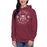 Woman wearing Cy-Fair High School Bobcats Maroon Premium Unisex Hoodie 214