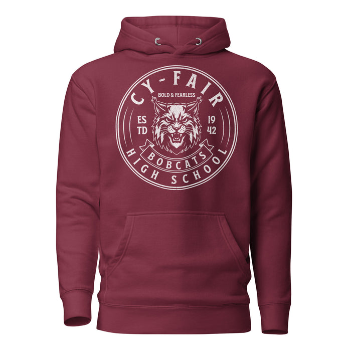 Cy-Fair High School Bobcats Maroon Premium Unisex Hoodie 215