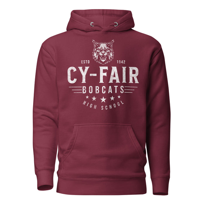 Cy-Fair High School Bobcats Maroon Premium Unisex Hoodie 217