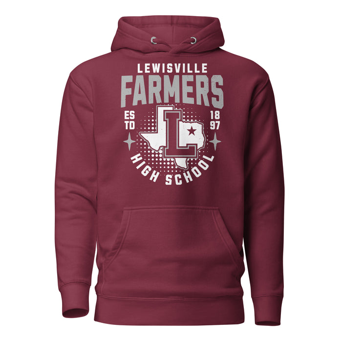 Lewisville High School Farmers Maroon Premium Unisex Hoodie 204