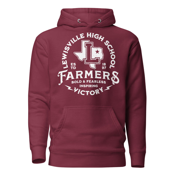 Lewisville High School Farmers Maroon Premium Unisex Hoodie 206