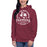 Woman wearing Lewisville High School Farmers Maroon Premium Unisex Hoodie 206