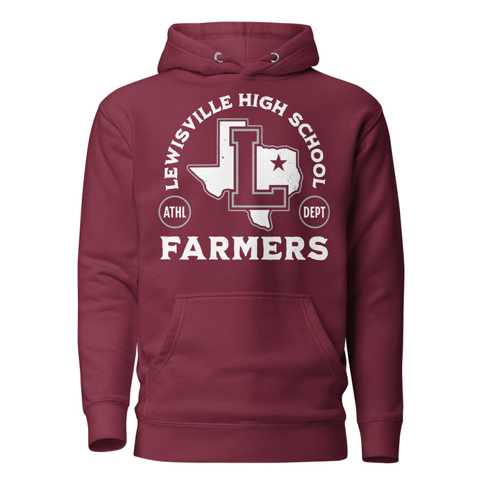 Lewisville High School Farmers Maroon Premium Unisex Hoodie 208