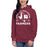 Woman wearing Lewisville High School Farmers Maroon Premium Unisex Hoodie 208