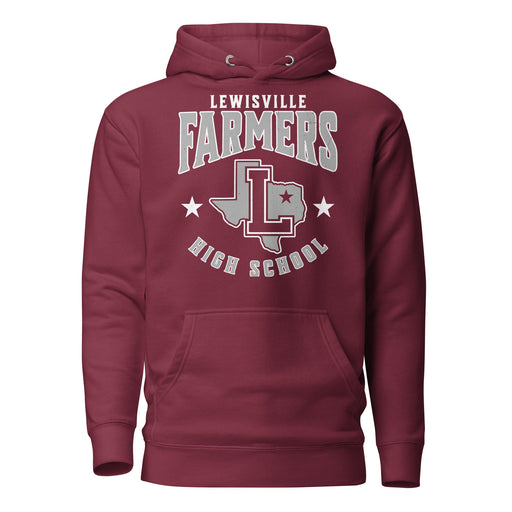 Lewisville High School Farmers Maroon Premium Unisex Hoodie 213