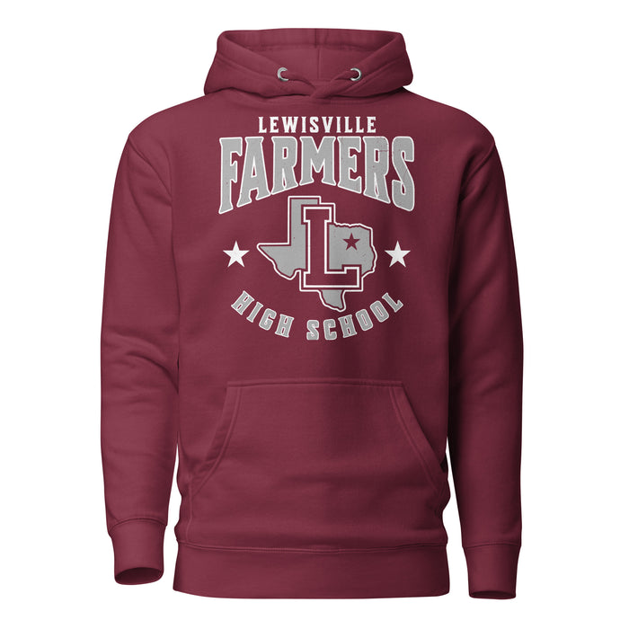 Lewisville High School Farmers Maroon Premium Unisex Hoodie 213