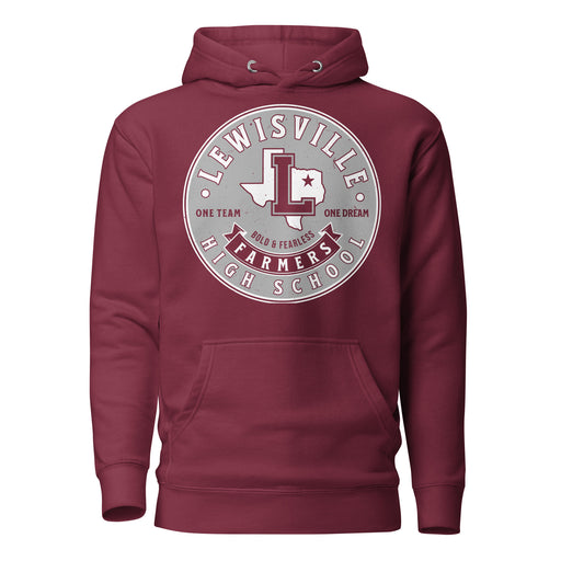 Lewisville High School Farmers Maroon Premium Unisex Hoodie 215