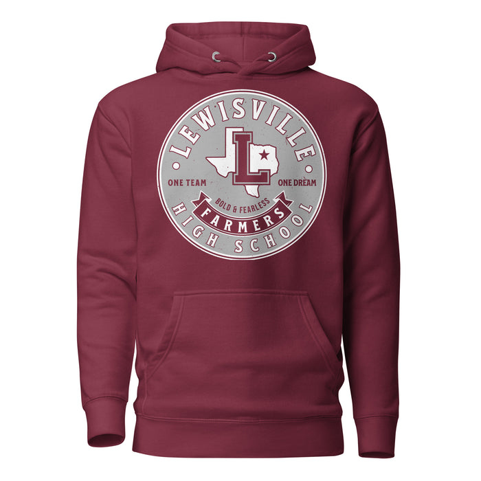 Lewisville High School Farmers Maroon Premium Unisex Hoodie 215