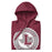 Neatly folded Lewisville High School Farmers Maroon Premium Unisex Hoodie 216