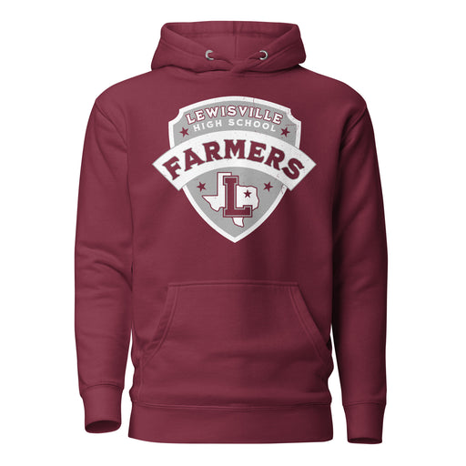 Lewisville High School Farmers Maroon Premium Unisex Hoodie 221