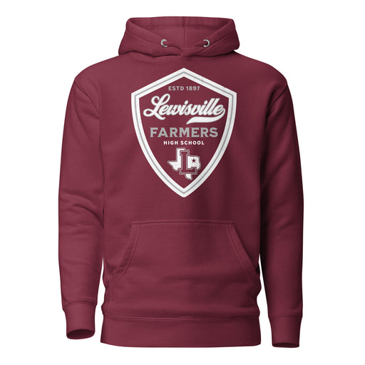 Lewisville High School Farmers Maroon Premium Unisex Hoodie 224