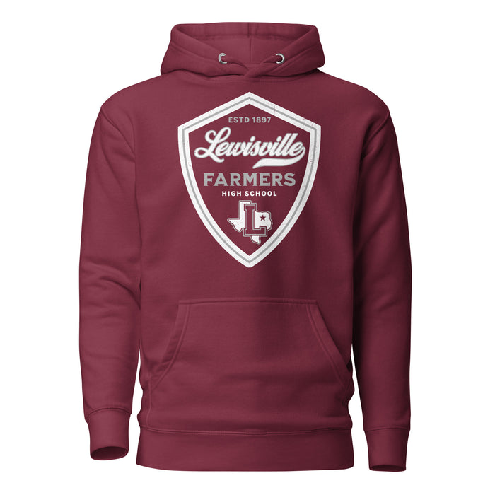 Lewisville High School Farmers Maroon Premium Unisex Hoodie 224