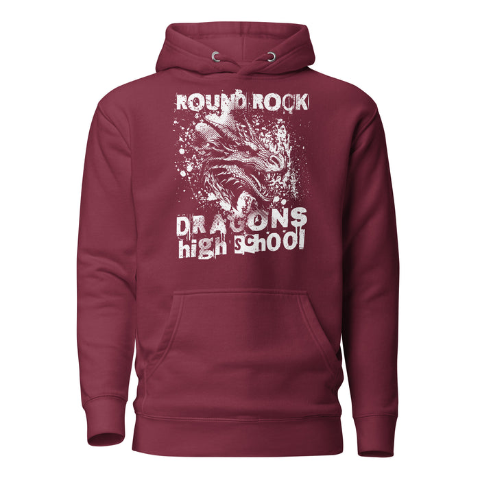 Round Rock High School Dragons Maroon Premium Unisex Hoodie 205