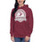 Woman wearing Round Rock High School Dragons Maroon Premium Unisex Hoodie 212