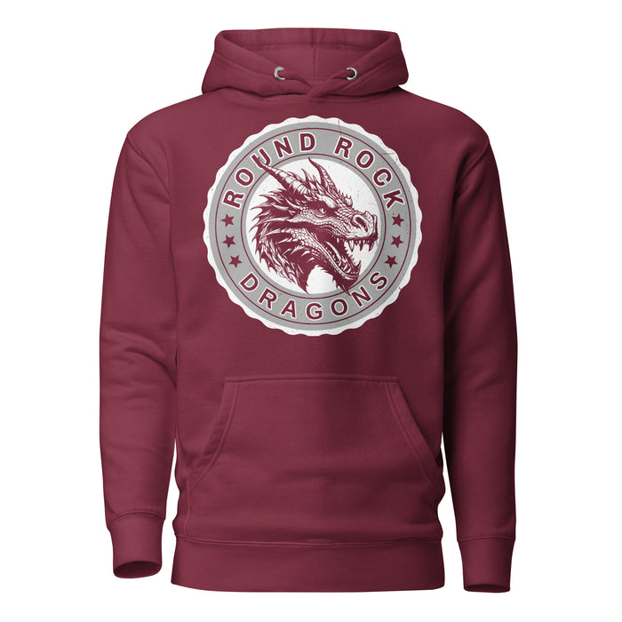 Round Rock High School Dragons Maroon Premium Unisex Hoodie 216