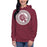 Woman wearing Round Rock High School Dragons Maroon Premium Unisex Hoodie 216